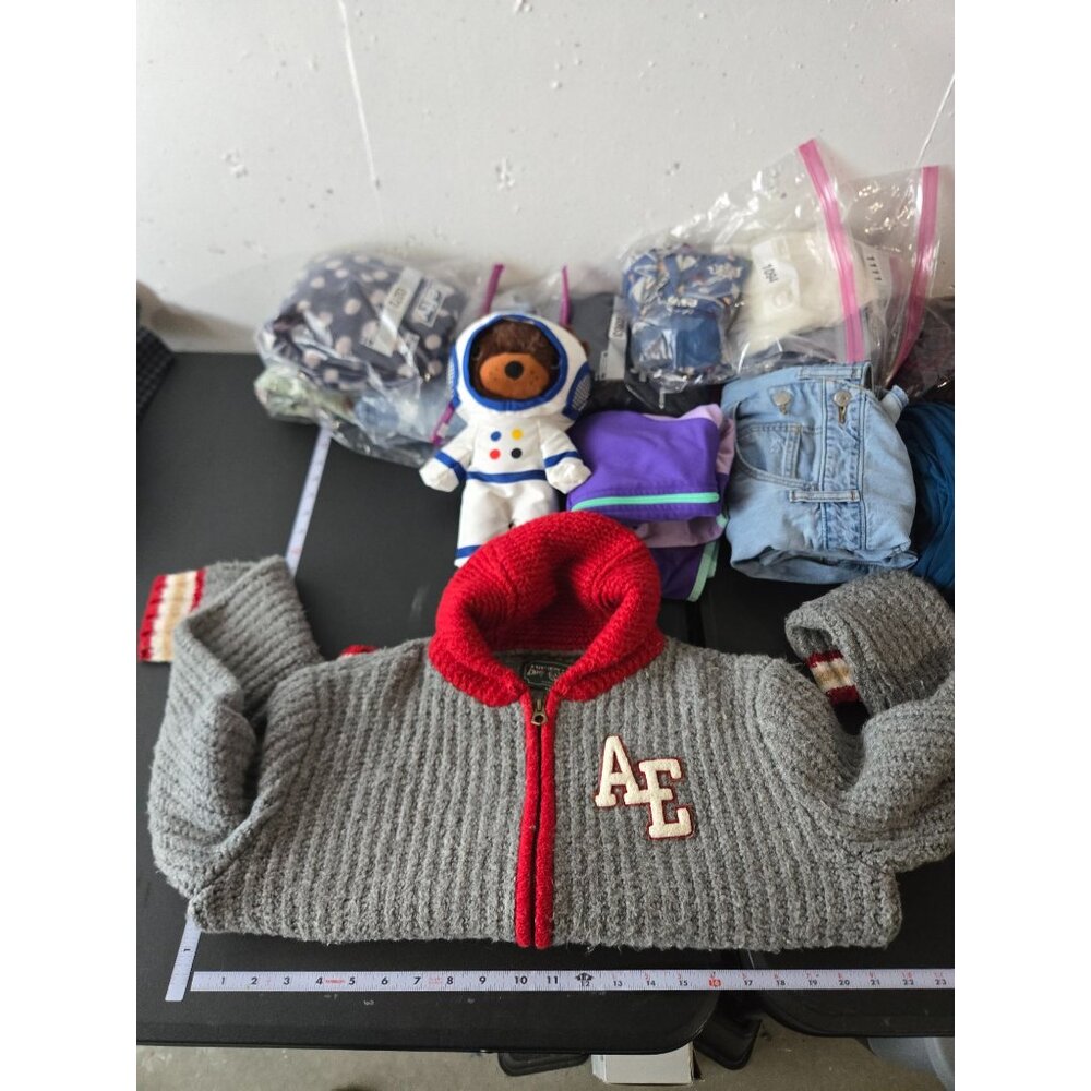 American Eagle Womens Full Zip Varsity Sweater Jacket Size XS Academia Preppy - Picture 9 of 12